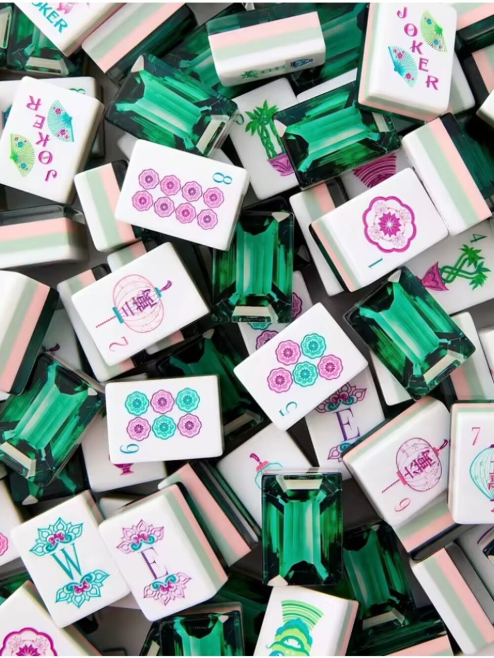 Emerald Mahjong Tiles